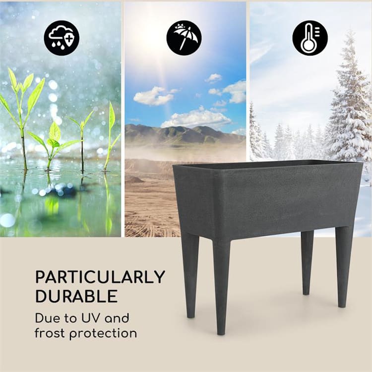Mammutgrow Hochbeet 76 x 65 x 37 cm UV- und Frostschutz anthrazit Anthrazit