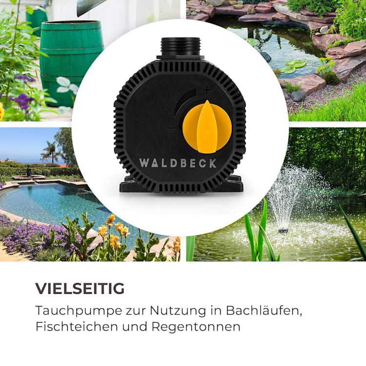 Nemesis T35 Teichpumpe 35W Leistung 2 m Förderhöhe 2300l/h Durchsatz 35 W