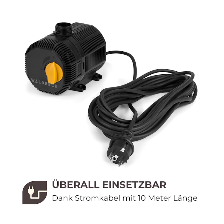 Nemesis T35 Teichpumpe 35W Leistung 2 m Förderhöhe 2300l/h Durchsatz 35 W
