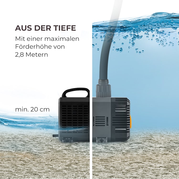 Lagoon 3600 Teichpumpe 3.600 l/h EcoSave: 20 Watt 2,8 Meter Förderhöhe 20 W