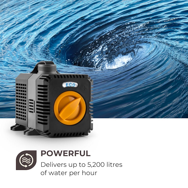 Lagoon 5200 vijverpomp 5.200 l/h EcoSave: 40 Watt 4,8 meter drukhoogte 40 W