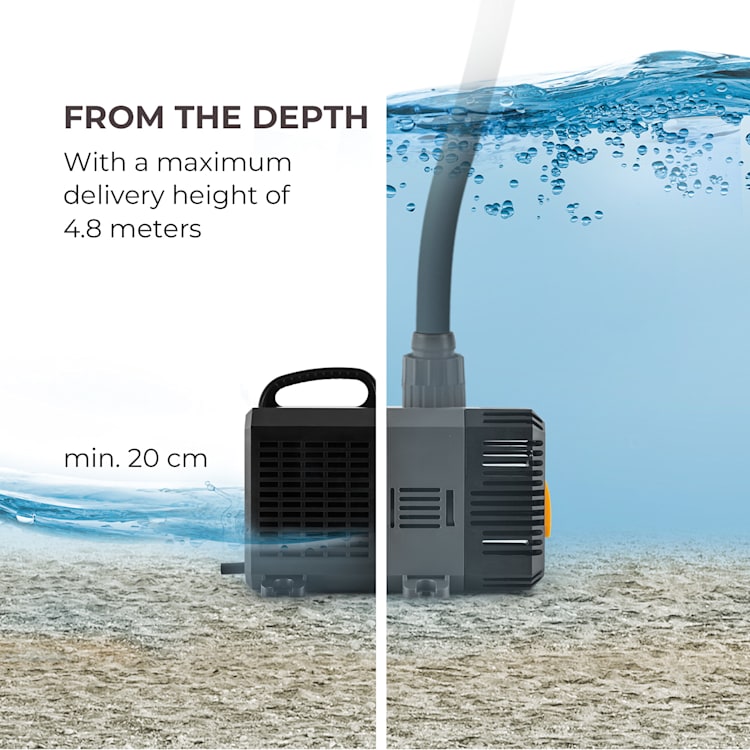 Lagoon 5200 vijverpomp 5.200 l/h EcoSave: 40 Watt 4,8 meter drukhoogte 40 W