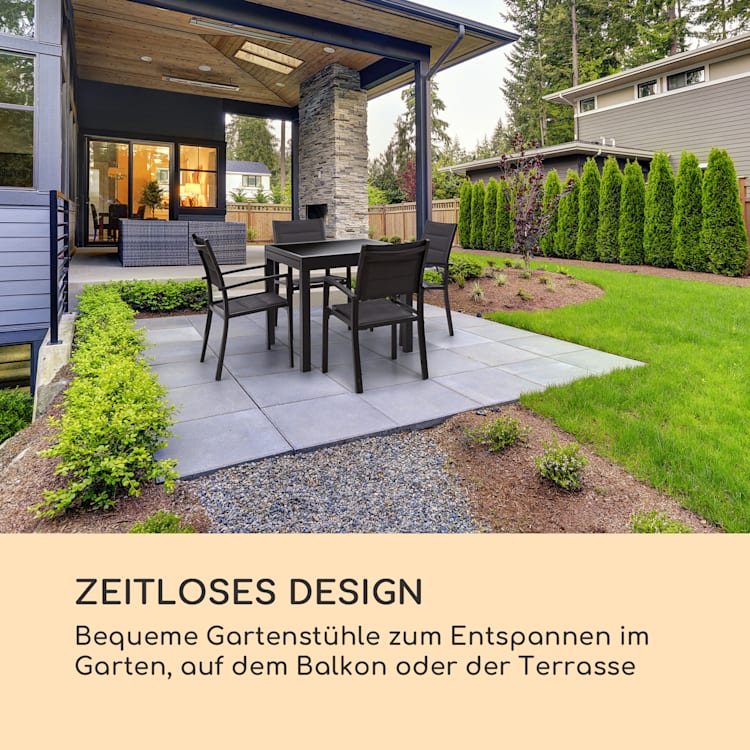 Torremolinos Gartenstühle 2 St. Aluminium ComfortMesh dunkelgrau