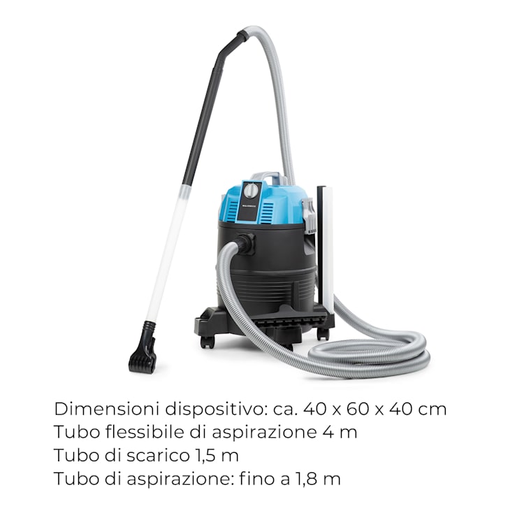 Lakeside Power aspirafango per laghetti 1400W 18kPa 35l serbatoio blu