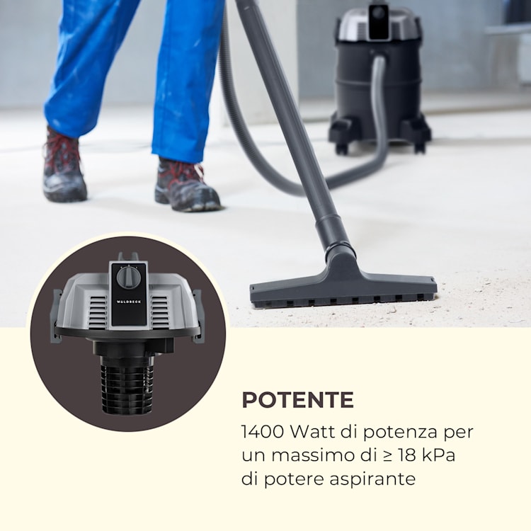 Lakeside Power aspirafango per laghetti 1400W 18kPa 35l serbatoio grigio