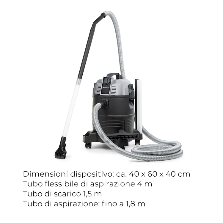 Lakeside Power aspirafango per laghetti 1400W 18kPa 35l serbatoio grigio