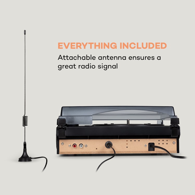 TT-186 DAB giradischi DAB+/FM funzione BT trasmissione a cinghia 33/45 giri/min