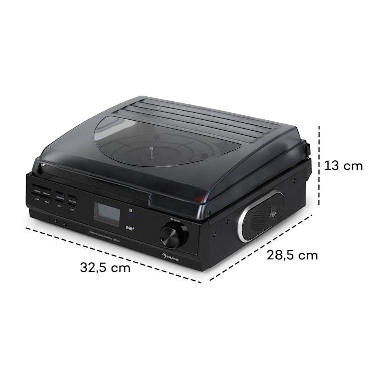 TT-186 DAB giradischi DAB+/FM funzione BT trasmissione a cinghia 33/45 giri/min