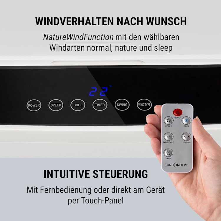 Freeze Me 3-in-1 Luftkühler 75W 400m³/h 8 Ltr Fernbedienung mobil