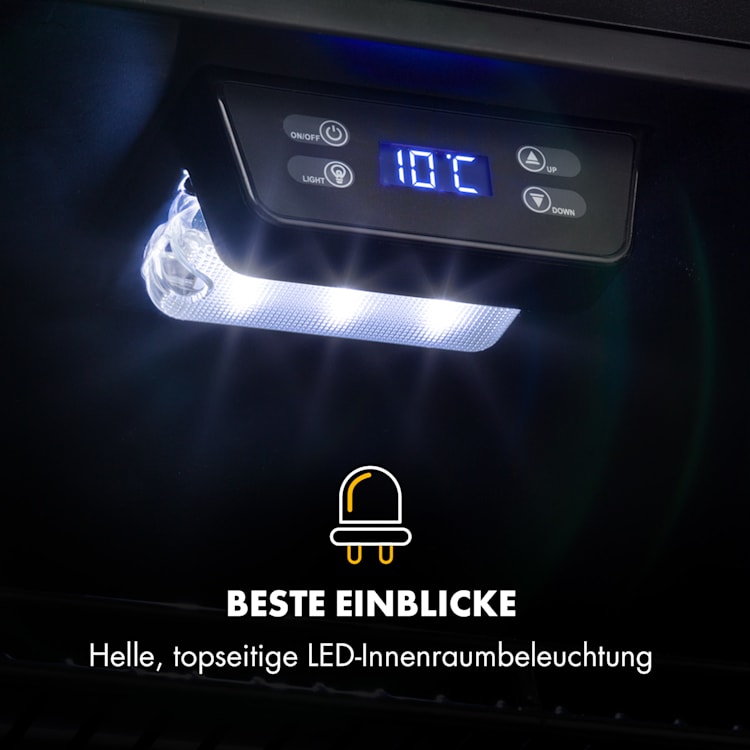 Beersafe 7XL Kühlschrank 242 Liter 5 Böden Panoramaglastür Edelstahl 242 Ltr | Edelstahl