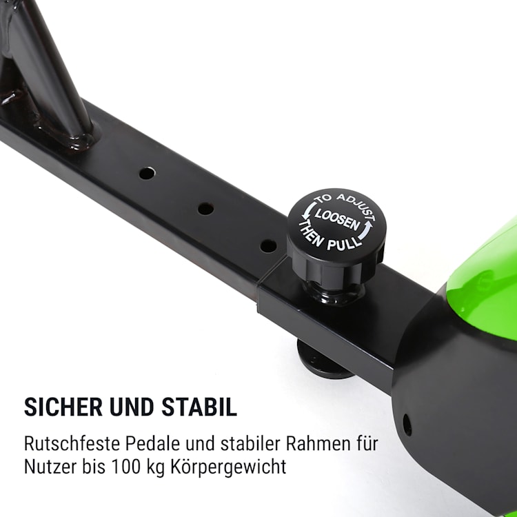 Relaxbike 6.0 SE Liegeheimtrainer 12kg Schwungmasse Magnetwiderstand Limettengrün