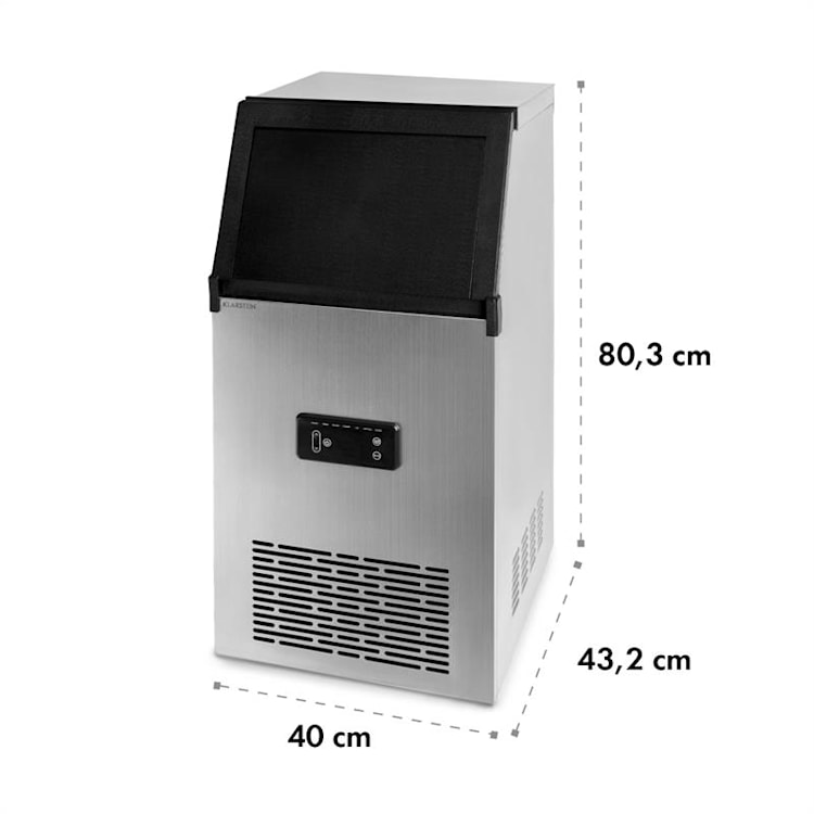 Glacial XL Profi-Eiswürfelmaschine 38kg/d 15l LED Edelstahl schwarz Glacial XL - 38 kg/d