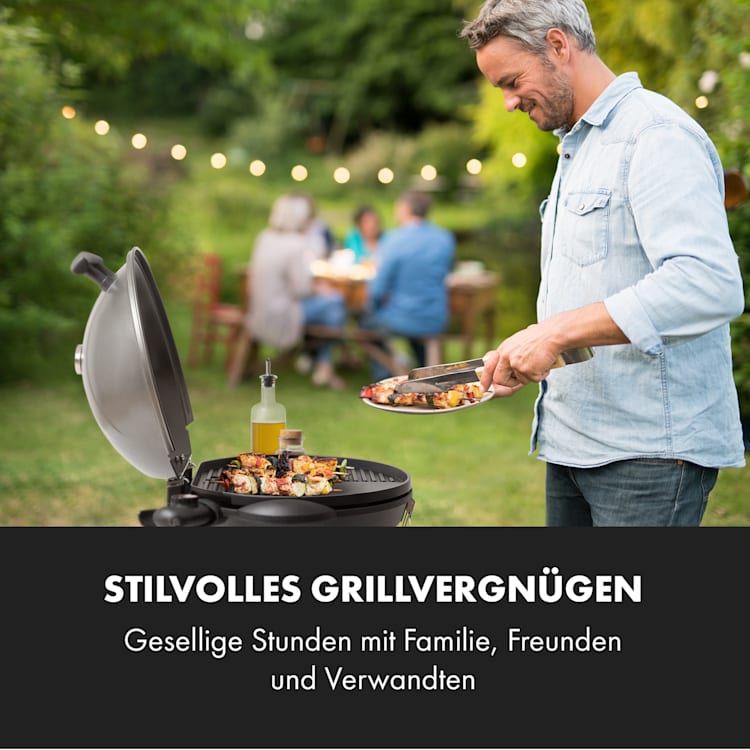 Tafelspitz Elektrogrill 2000/2400 W Antihaftbeschichtung faltbar mobil