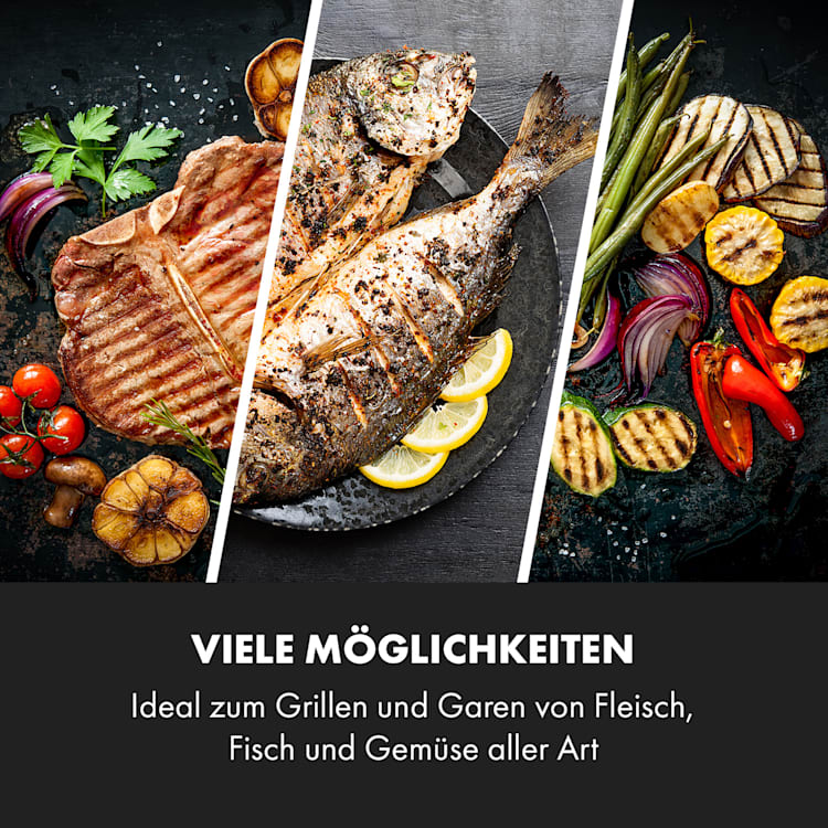 Tafelspitz Elektrogrill 2000/2400 W Antihaftbeschichtung faltbar mobil