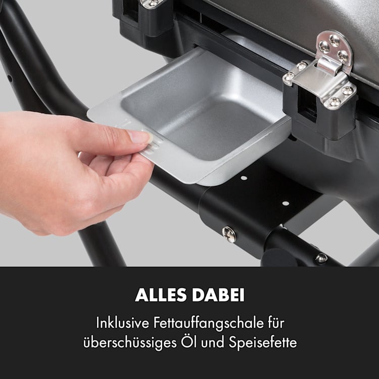 Tafelspitz Elektrogrill 2000/2400 W Antihaftbeschichtung faltbar mobil