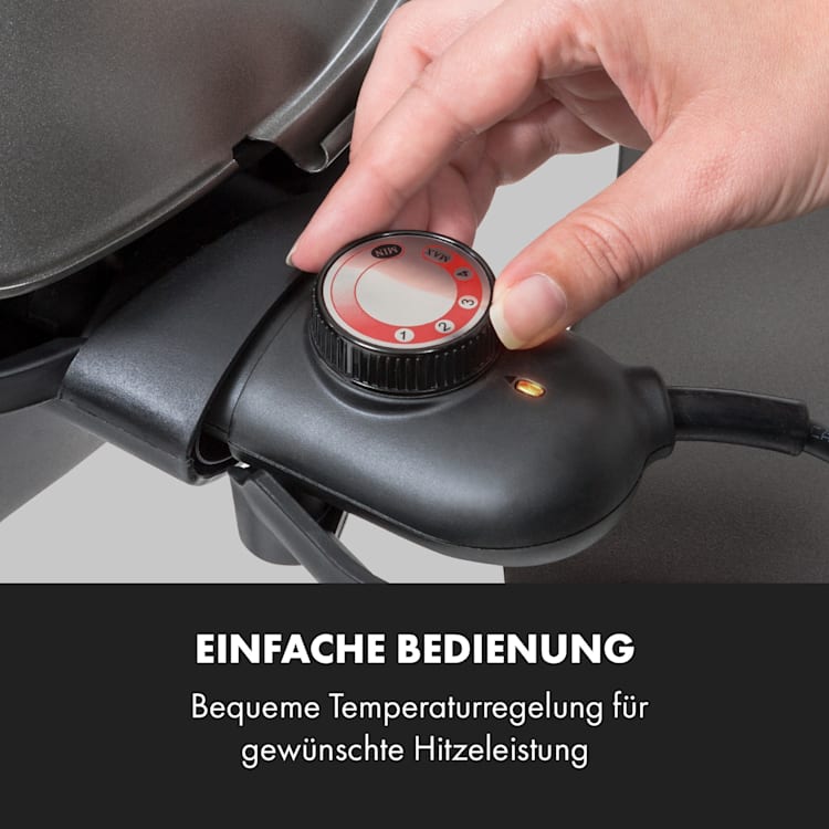 Tafelspitz Elektrogrill 2000/2400 W Antihaftbeschichtung faltbar mobil