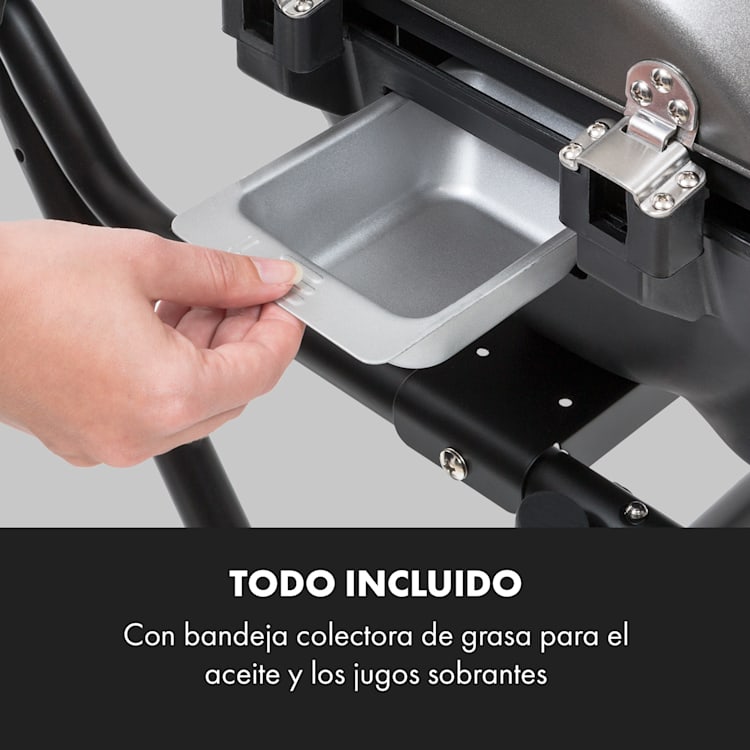 Tafelspitz Parrilla eléctrica 2000/2400 W Recubrimiento antiadherente Plegable Móvil