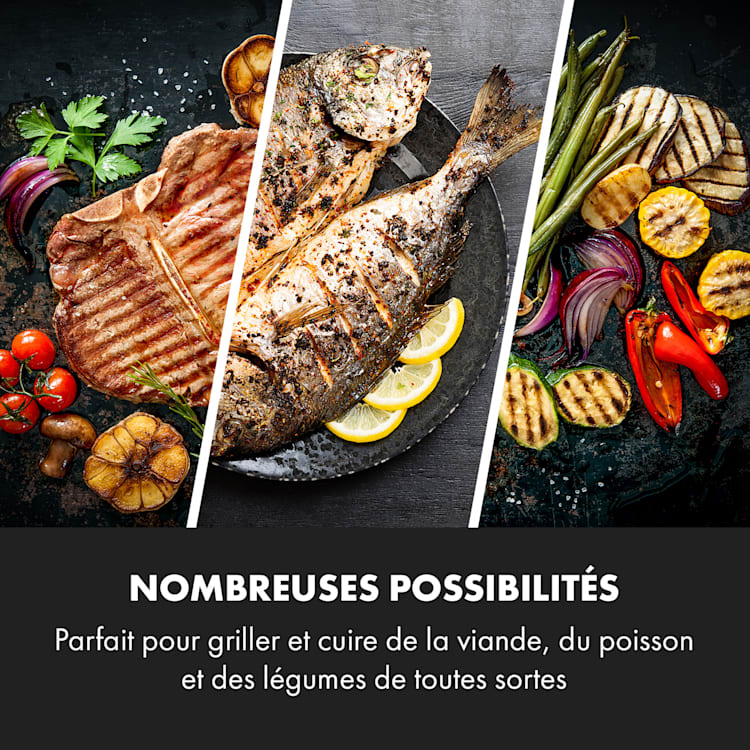 Tafelspitz Barbecue électrique pliable 2000/2400 W revêtement antiadhésif