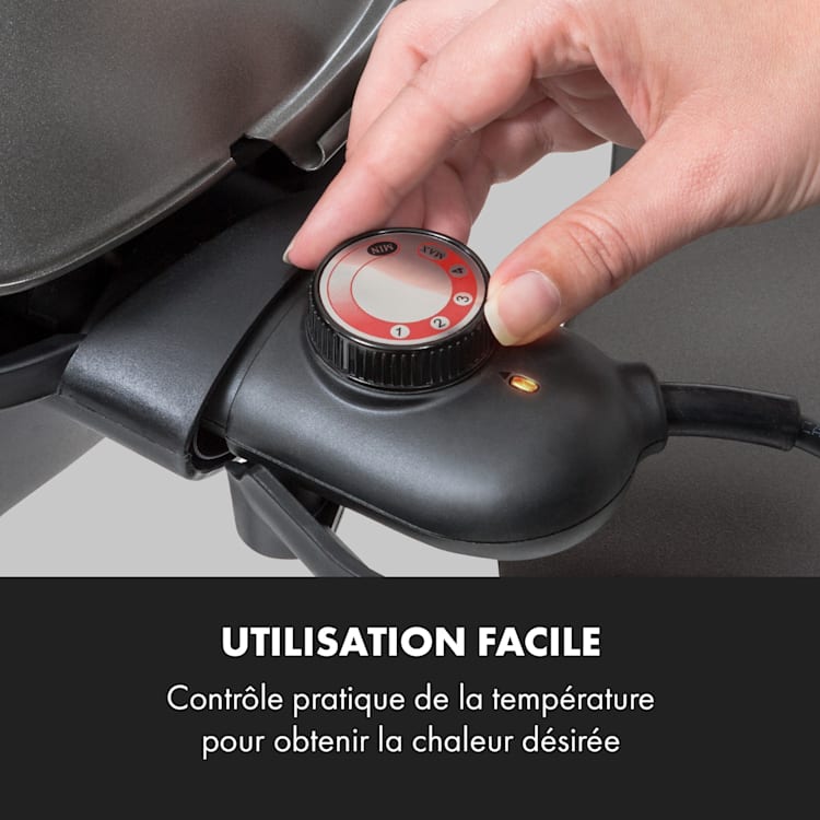 Tafelspitz Barbecue électrique pliable 2000/2400 W revêtement antiadhésif