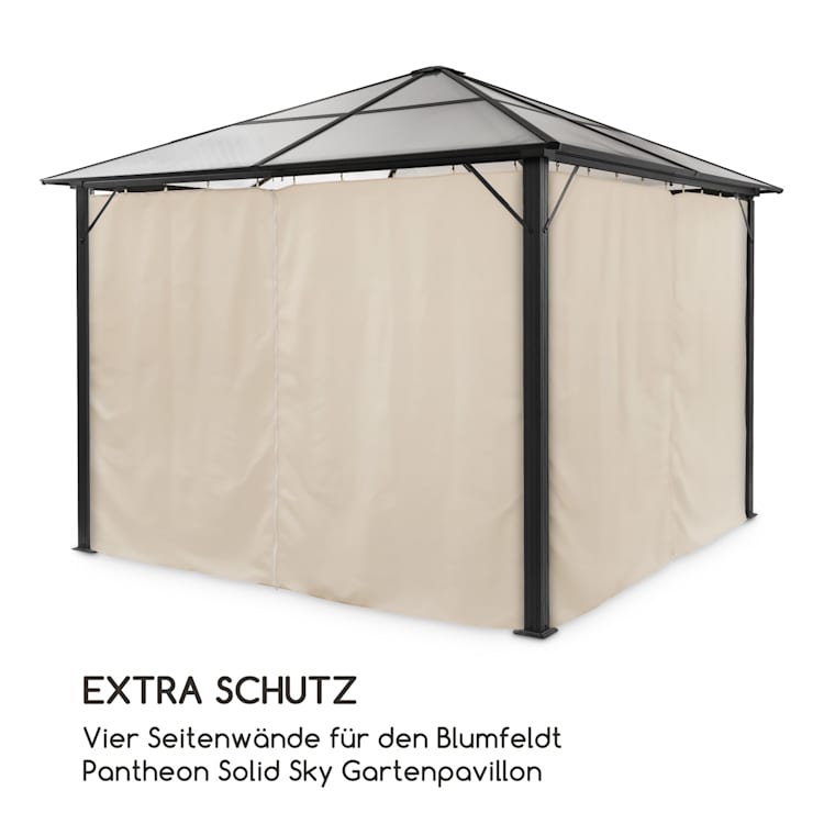 Pantheon Solid Sky Pavillon-Seitenwände 4 Stück 140g/m² beige Beige