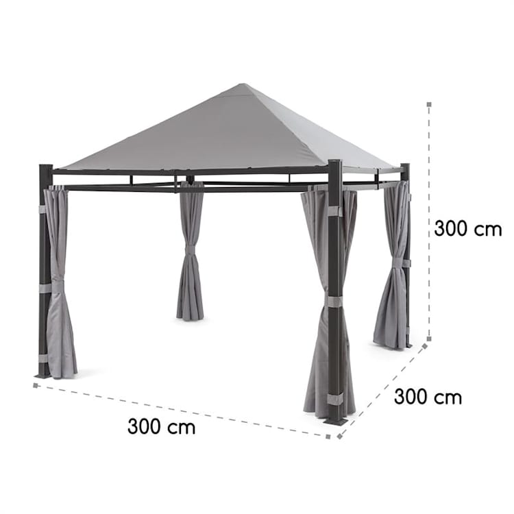 Pantheon Illumina Pérgola con techo policarbonato Aluminio Negra