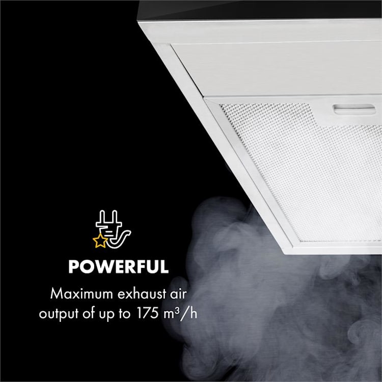 Contempo liesituuletin tason alle 60 cm 175 m³/h LED ruostumaton teräs akryyli