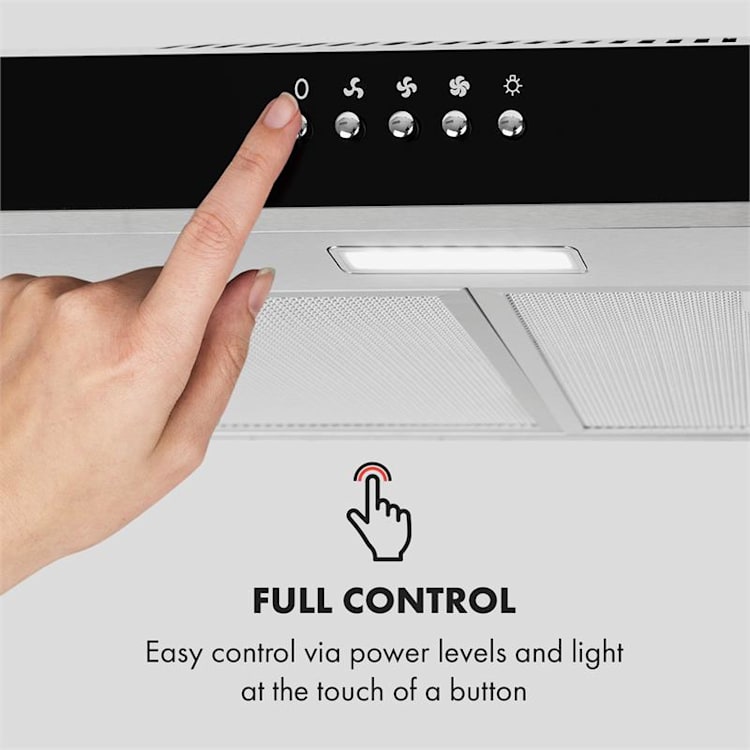 Contempo liesituuletin tason alle 60 cm 175 m³/h LED ruostumaton teräs akryyli