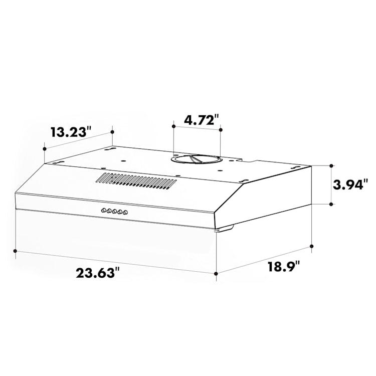 Contempo liesituuletin tason alle 60 cm 175 m³/h LED ruostumaton teräs akryyli