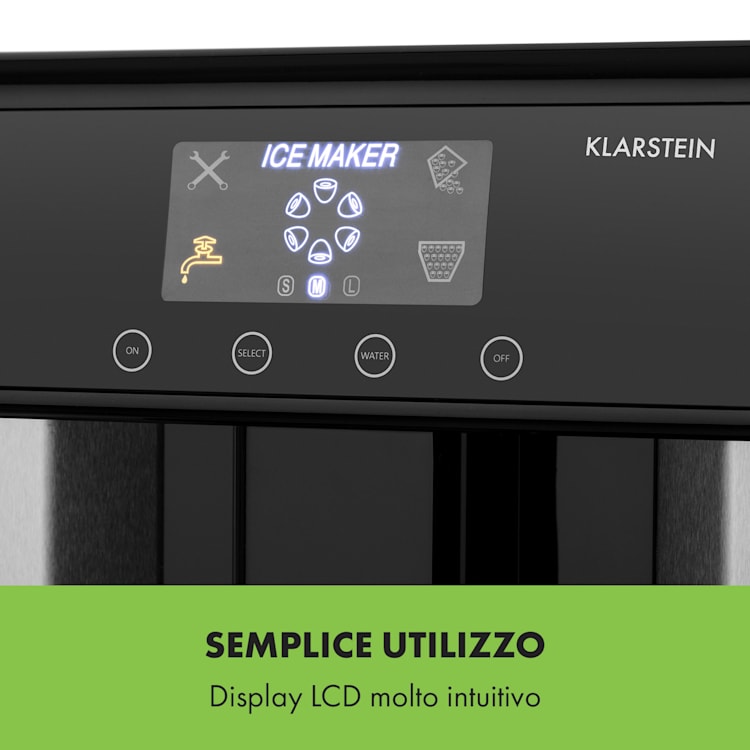 Eiszeit Macchina del Ghiaccio Acciaio Inox 3 Dimensioni argento