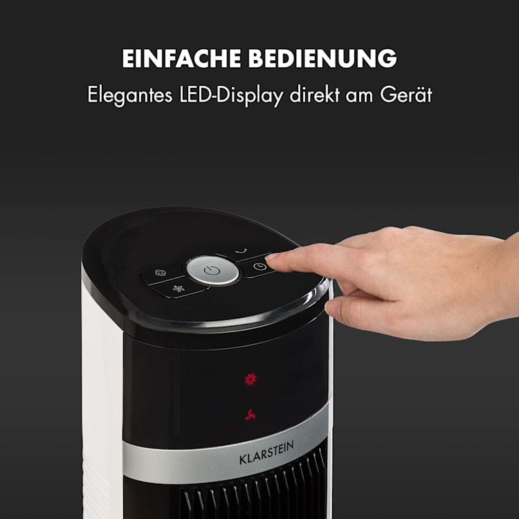 IceTower Standventilator 36 Watt Timer 3 Modi Fernbedienung weiß