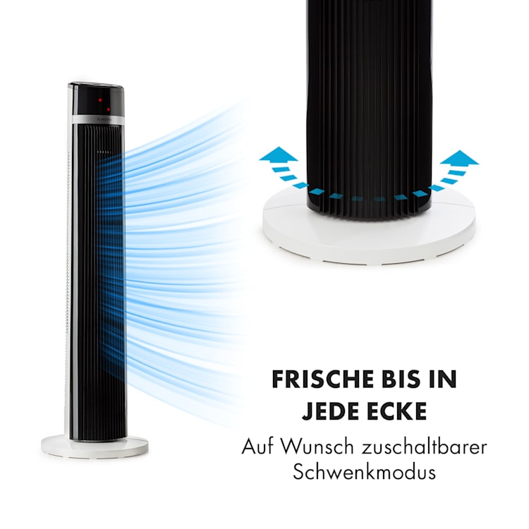 IceTower Standventilator 36 Watt Timer 3 Modi Fernbedienung weiß