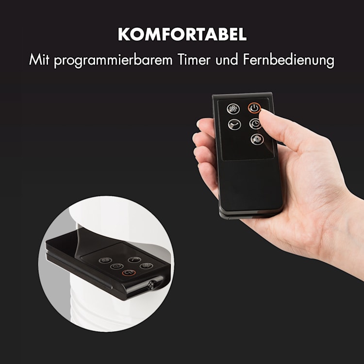 IceTower Standventilator 36 Watt Timer 3 Modi Fernbedienung weiß