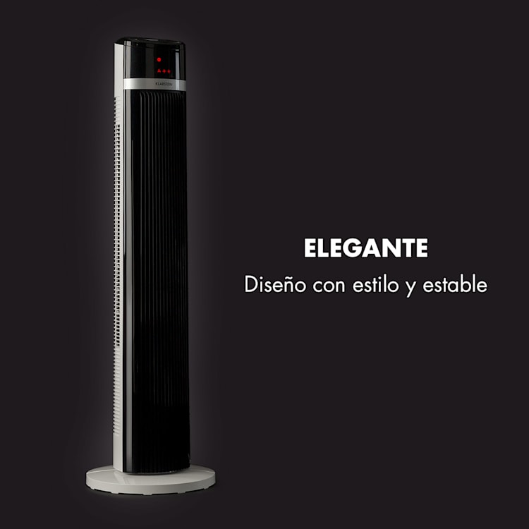 IceTower Ventilador vertical de 36 W con temporizador, 3 modos y mando a distancia Blanco
