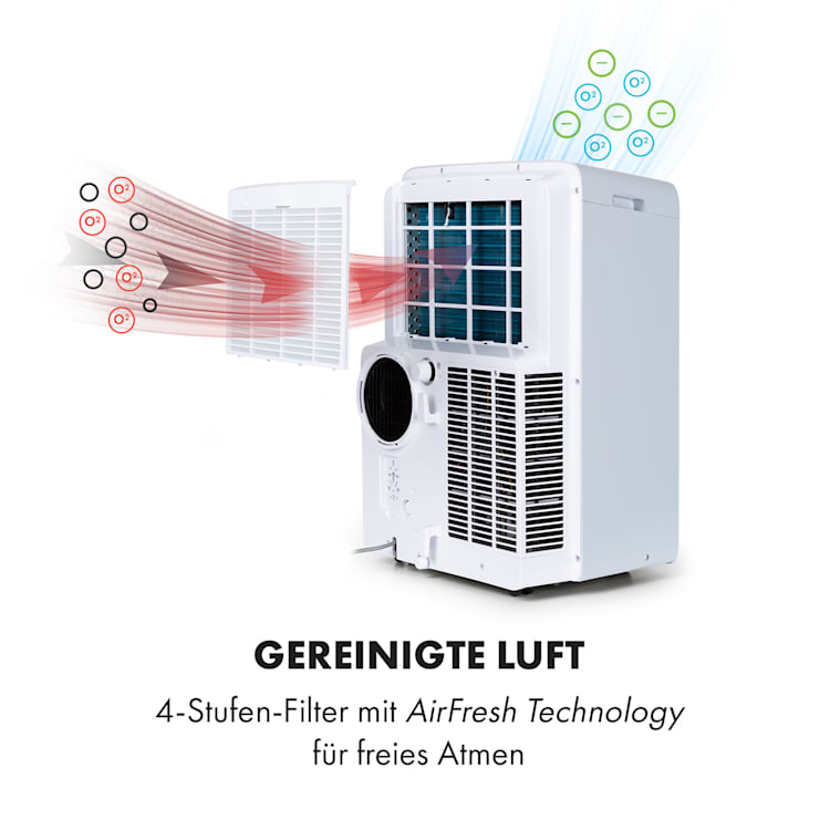 Ion Breeze mobile Klimaanlage 9.000 BTU/2,6 kW Luftdurchsatz 410 m³/h 16-32°C weiß