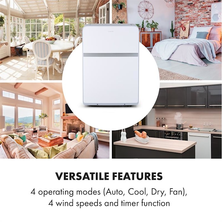 Ion Breeze, aer condiționat portabil portabil, 9000 BTU, 410 m³/h, 16 - 32 °C, alb