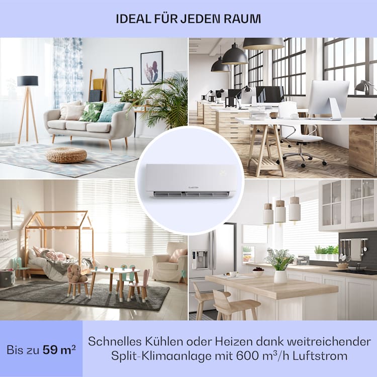 Windwaker Split-Klimaanlage 12.000 BTU/3,6 kW Luftdurchsatz 600m³/h 12.000 BTU