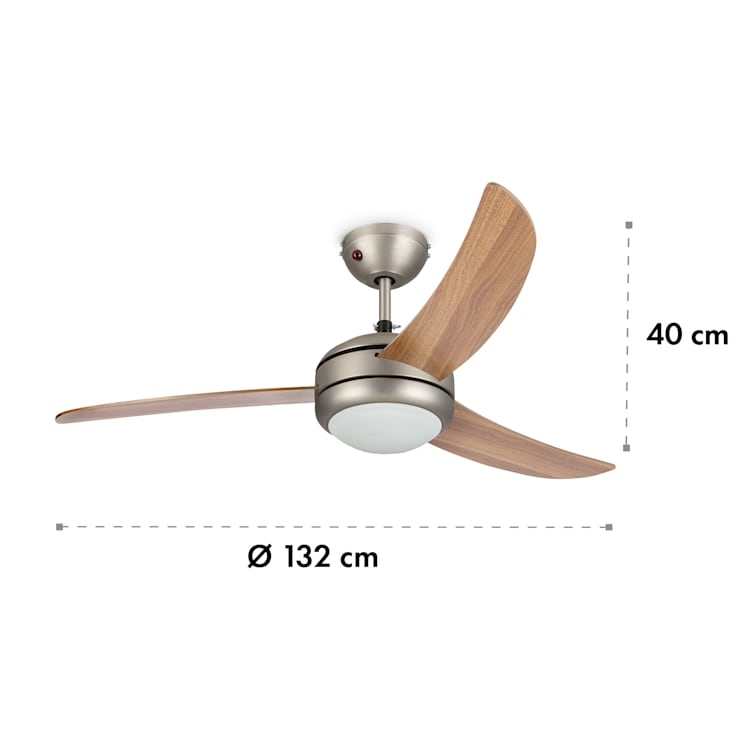 El Paso Ventilatore e Lampadario da Soffitto 52" 10.344m³/h Effetto Rovere Faggio