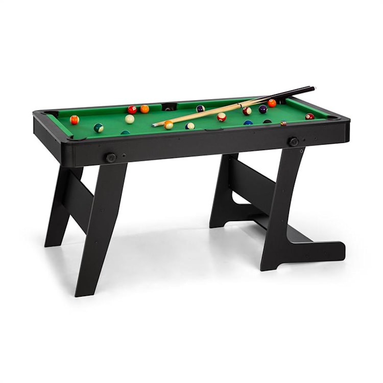 Trickshot Mesa de Bilhar 140x64,5cm 16 Bolas 2 Tacos MDF Preta Preto