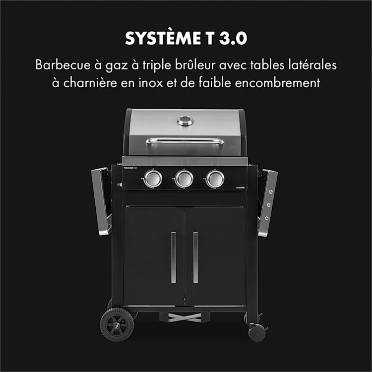 Tomahawk 3.0 T barbecue à gaz 3 x brûleurs 3,2 kW grille de cuisson 53 3 brûleurs