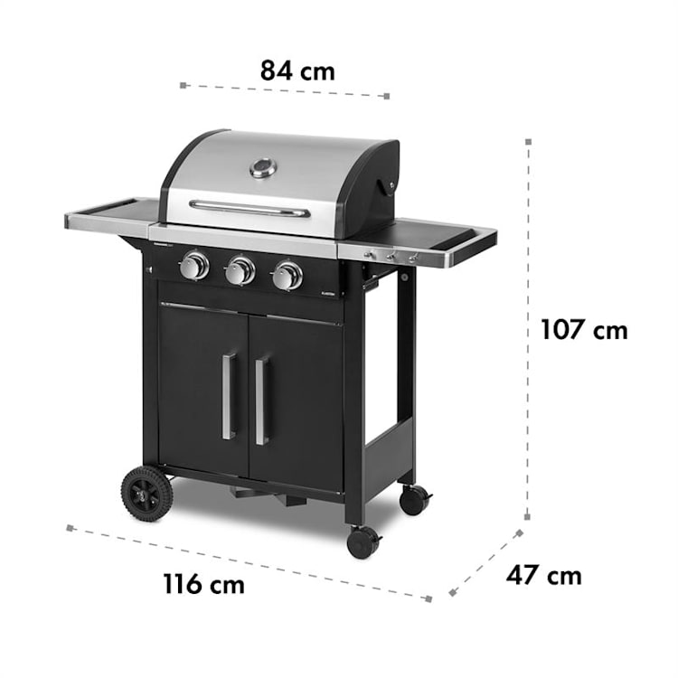 Tomahawk 3.0 T barbecue à gaz 3 x brûleurs 3,2 kW grille de cuisson 53 3 brûleurs