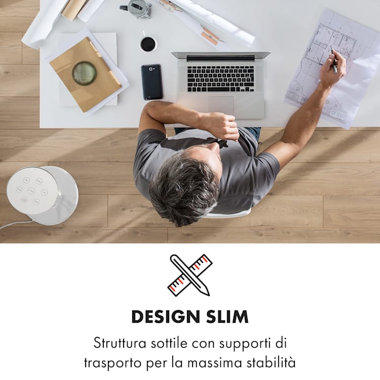 Storm Tower Ventilatore 3 Modalità 55 W 6 Velocità bianco Bianco