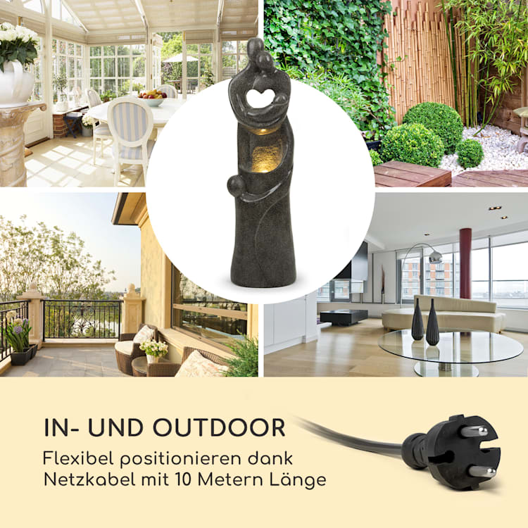 Sagrada Familia Gartenbrunnen 7W LED-Beleuchtung Polyresin