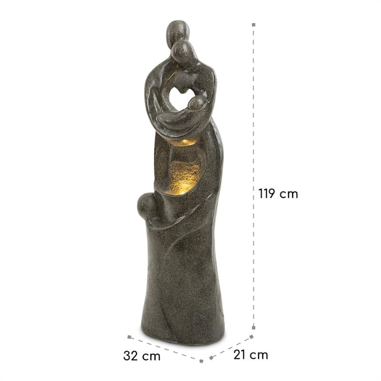Sagrada Familia, zahradní fontána, 7 W, LED osvětlení, polyresin
