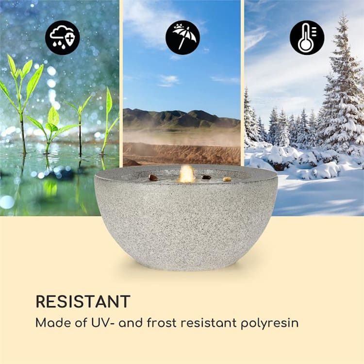 Genesis Gartenbrunnen 7W LED-Beleuchtung Polyresin anthrazit