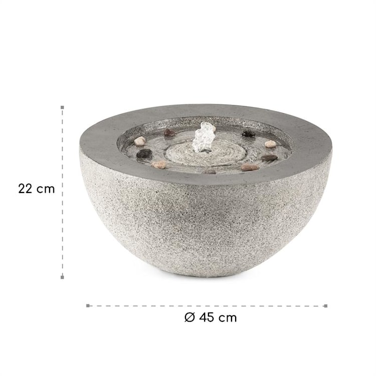 Genesis Gartenbrunnen 7W LED-Beleuchtung Polyresin anthrazit