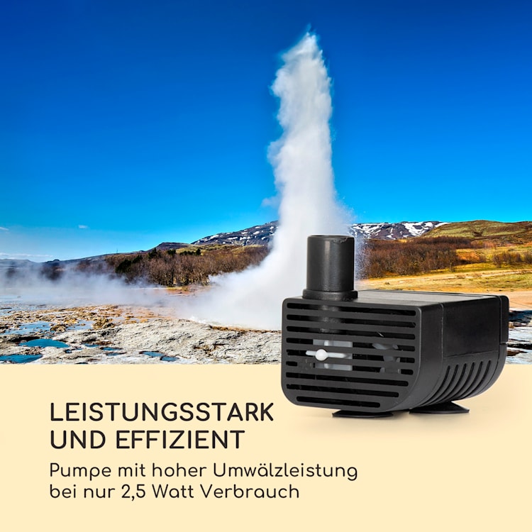 Rocky Waters Gartenbrunnen 2,5W LED-Beleuchtung Polyresin anthrazit