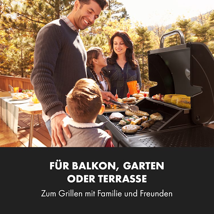 Gazooka 2.0T Gas BBQ Grill 2x3kW Brenner Edelstahl 2 Brenner