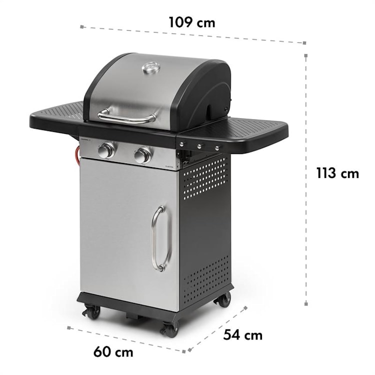 Gazooka 2.0T Gas BBQ Grill 2x3kW Brenner Edelstahl 2 Brenner