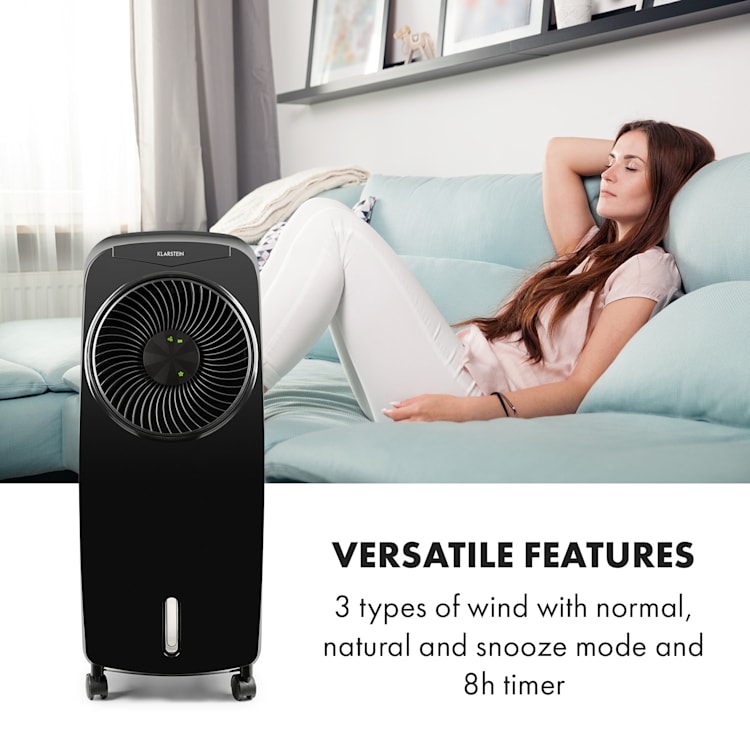 Rotator, rashlađivač zraka, 110 W, 8h timer, daljinski upravljač, crna Crna