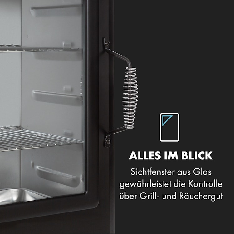 Pasadena Gas-Räuchergrill 2,5 kW Heizleistung 250 °C max. 52 x 97 x 50 cm